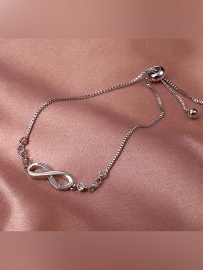 Silver Infinity Link Bracelet - Women